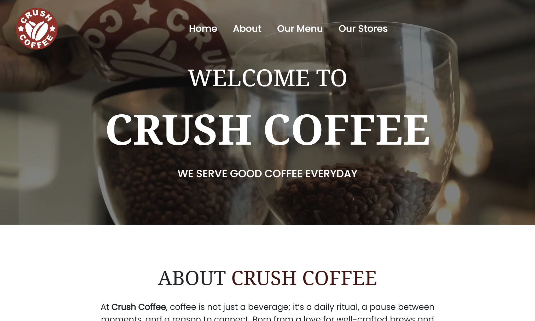 Crush Coffee — Modern Café Experience & Signature Brews